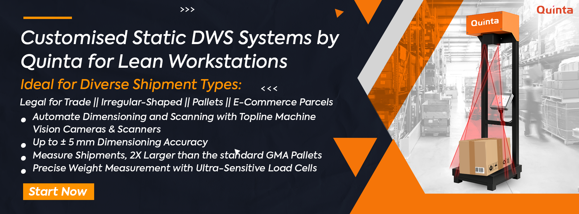 Static DWS System for automated warehouse intralogistics