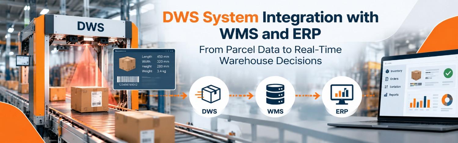 DWS system integrating parcel data with WMS and ERP for real-time warehouse decisions