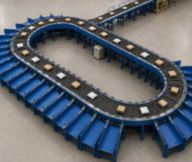 Cross belt sorter integration with DWS WES WCS and warehouse automation systems
